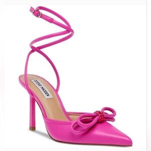 Steve Madden Women's Sherise RhinestoneBow Pumps, Valley Pink Size 8.5
